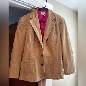 Lilly Pulitzer Tan Blazer with Pink Lining
